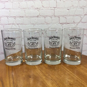 Vintage Jack Daniel’s Embossed Old Time Old  No. 7 Tennessee Whiskey Glasses
